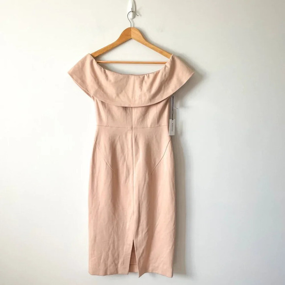Aritzia Babaton Ruslan Dress NWT Pink Prima Rose Size 10 - Picture 6 of 9